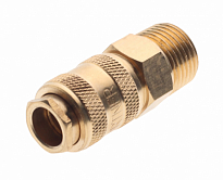 Быстроразъем пневматический ER-BSE1-4SM:с клапаном с наружной резьбой 1/2" (латунь) ЭВРИКА /1/10